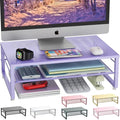2-Tier Metal Monitor Stand Riser (Black) N4833