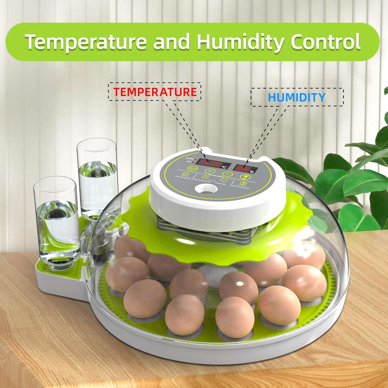 18 Egg Incubator with Automatic Egg Turning and Humidity Control U4682