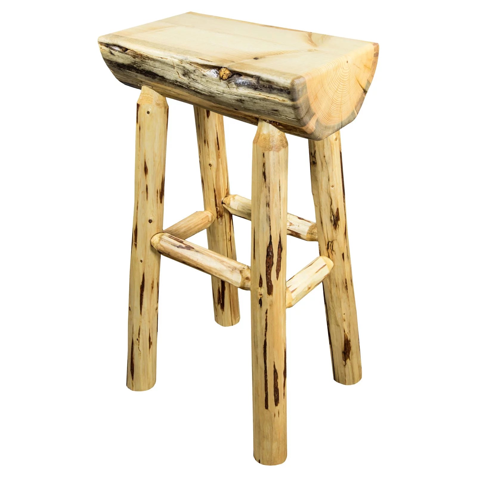 Montana 30 in. Half Log Bar Stool I1567