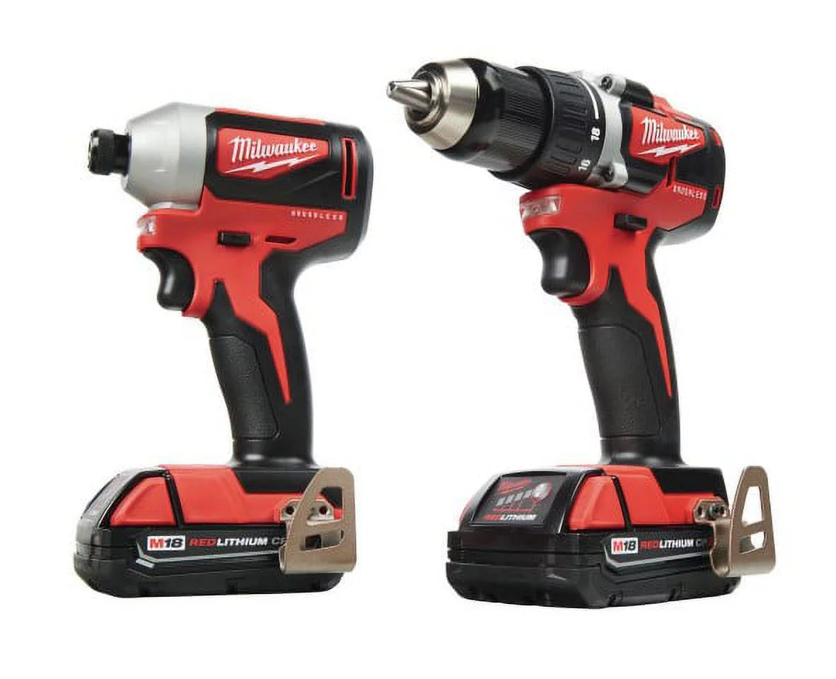 Compact Brushless Cordless Drill/Impact Combo Kit (2-Tool) with 2.0Ah Batteries, Charger & Bag D26631