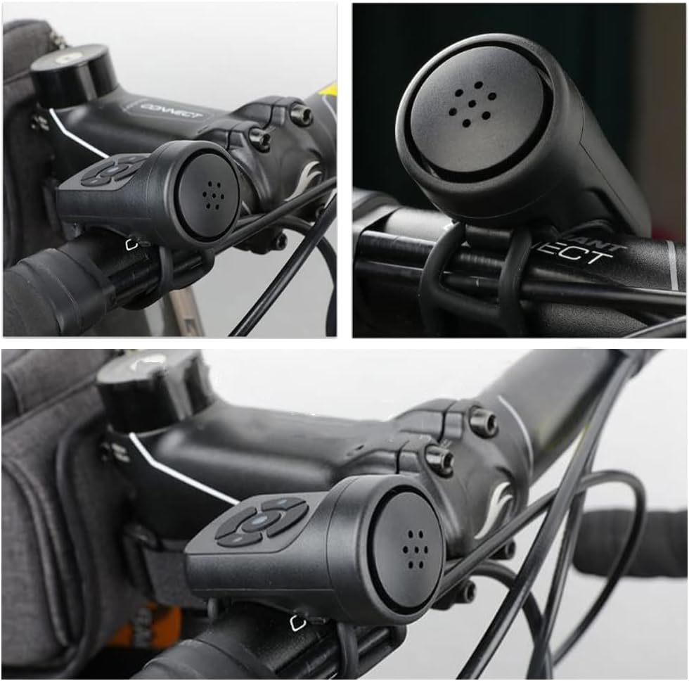 120Db USB Rechargeable Electric Bike Horn with 4 Sound Modes M60379