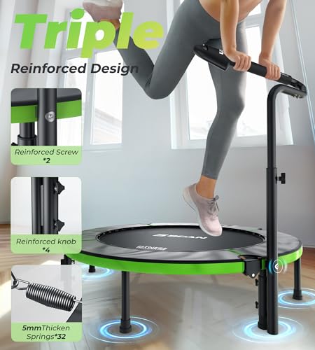 40"/48" Foldable Mini Trampoline with Adjustable Foam Handle G722