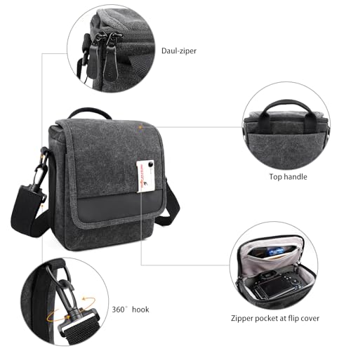 Small DSLR Camera Shoulder Bag Waterproof Messenger Bag Crossbody Case Z57666