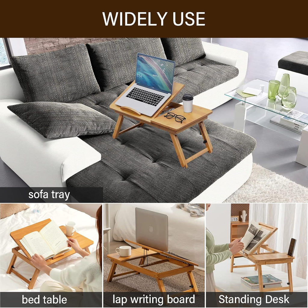Adjustable Bamboo Laptop Desk Tray Z904532