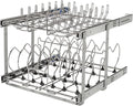 Two-Tier Steel Wire Pullout Cookware Cabinet Organizer E73431