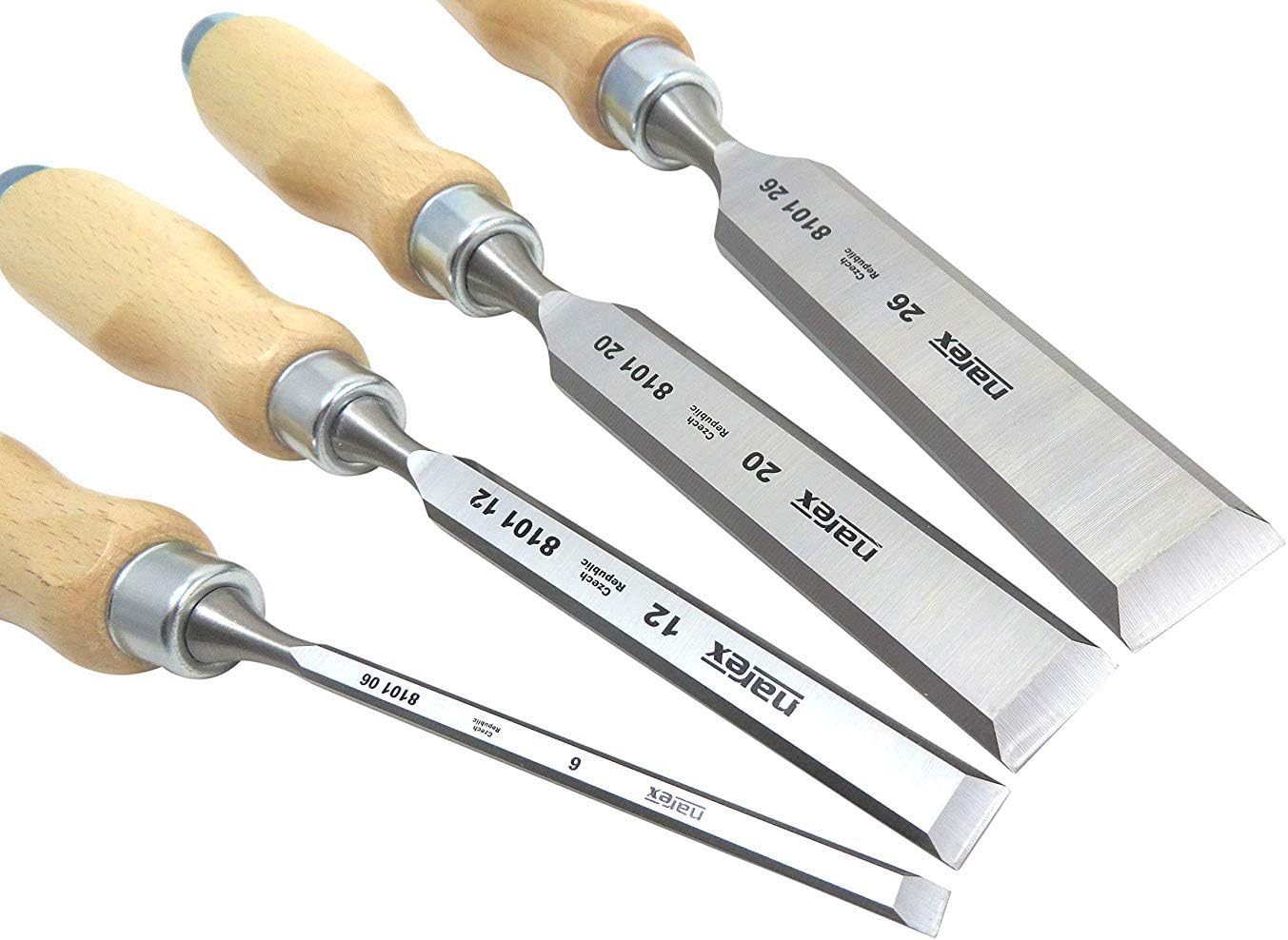 4 pc set 6mm 12mm 20mm 26mm Woodworking Chisels I8873