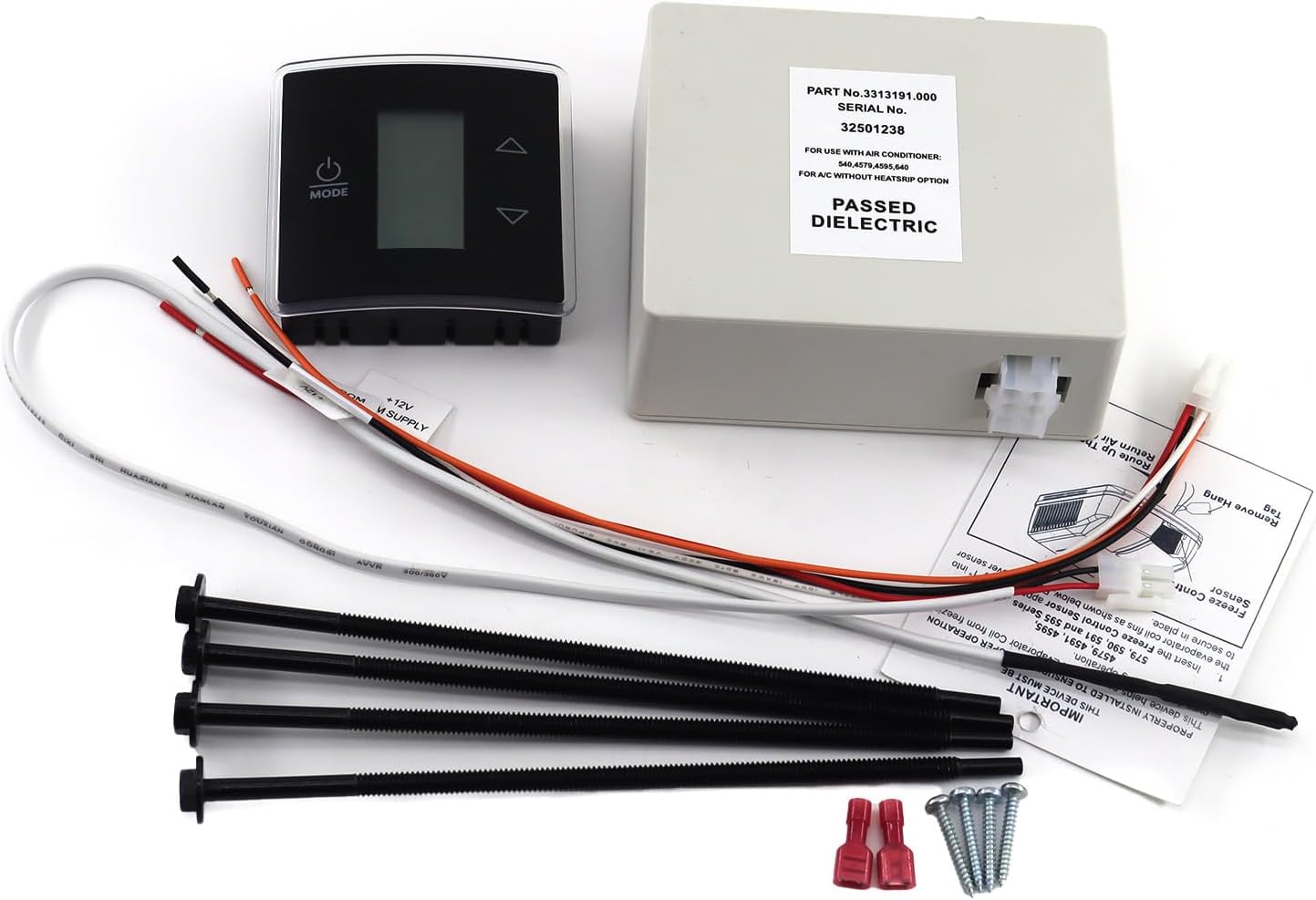 Black Wall Thermostat Relay Box for RV Camper Conditioners A6338