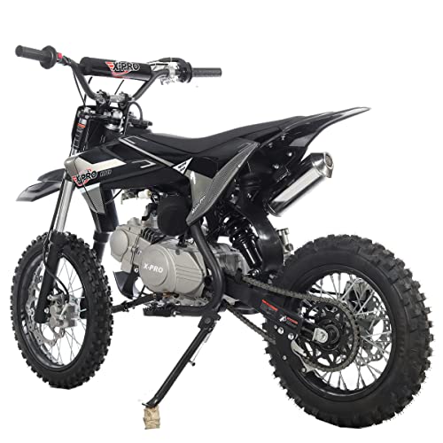 110cc Dirt Bike with Semi-Automatic Transmission, Kick Start, 14"/12" Tires (Black) E56944