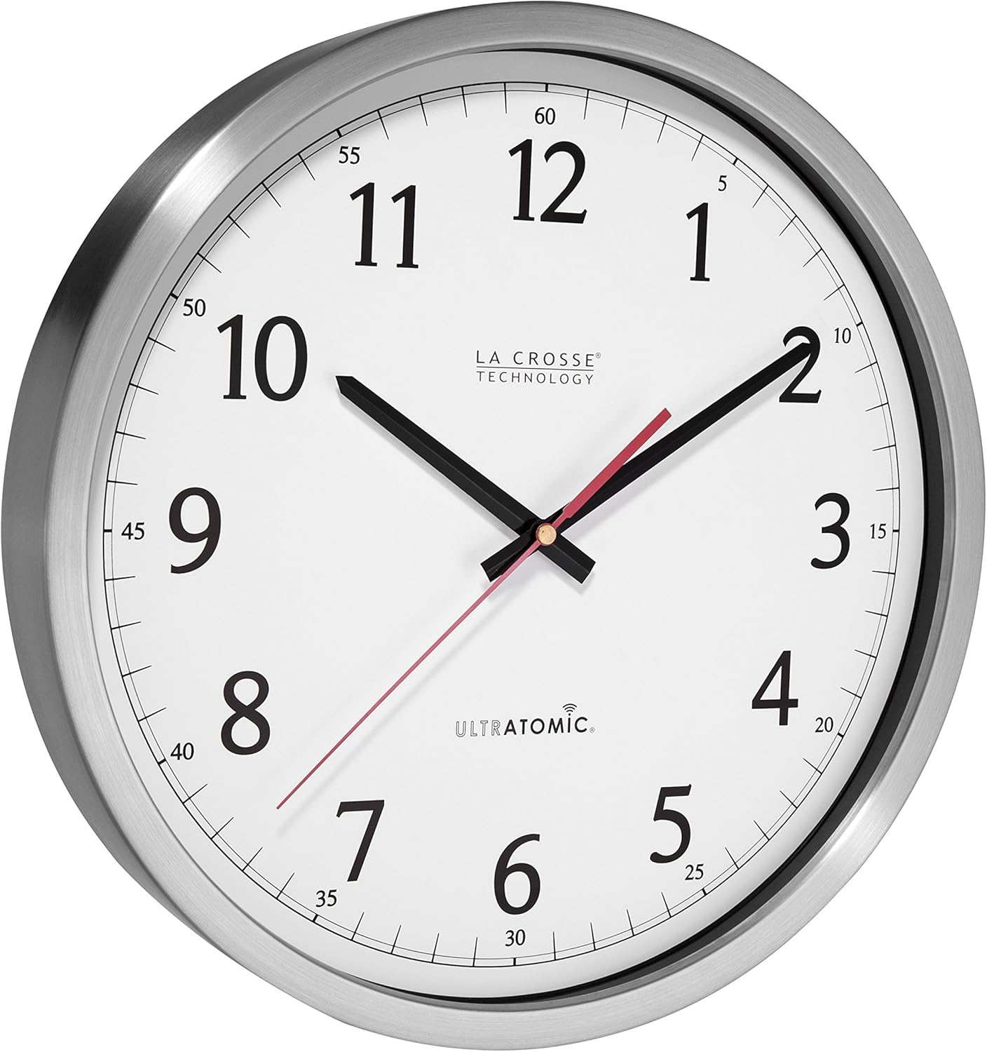 14 Inch Analog Stainless Steel Wall Clock B63930
