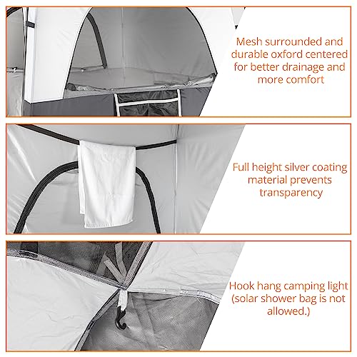 6.8FT Shower Tent with Mesh Floor & Carrying Bag T379686