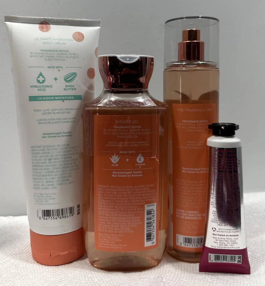 4 Piece Gift Set: Shower Gel 10 fl oz, Fragrance Mist 8 fl oz, Body Cream 8 oz, Hand Cream 1 fl oz Q86544