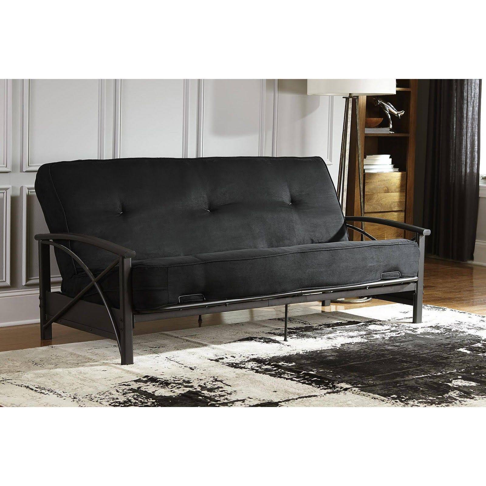 8-Inch Independently Encased Coil Futon Mattress Full Size Black M364044