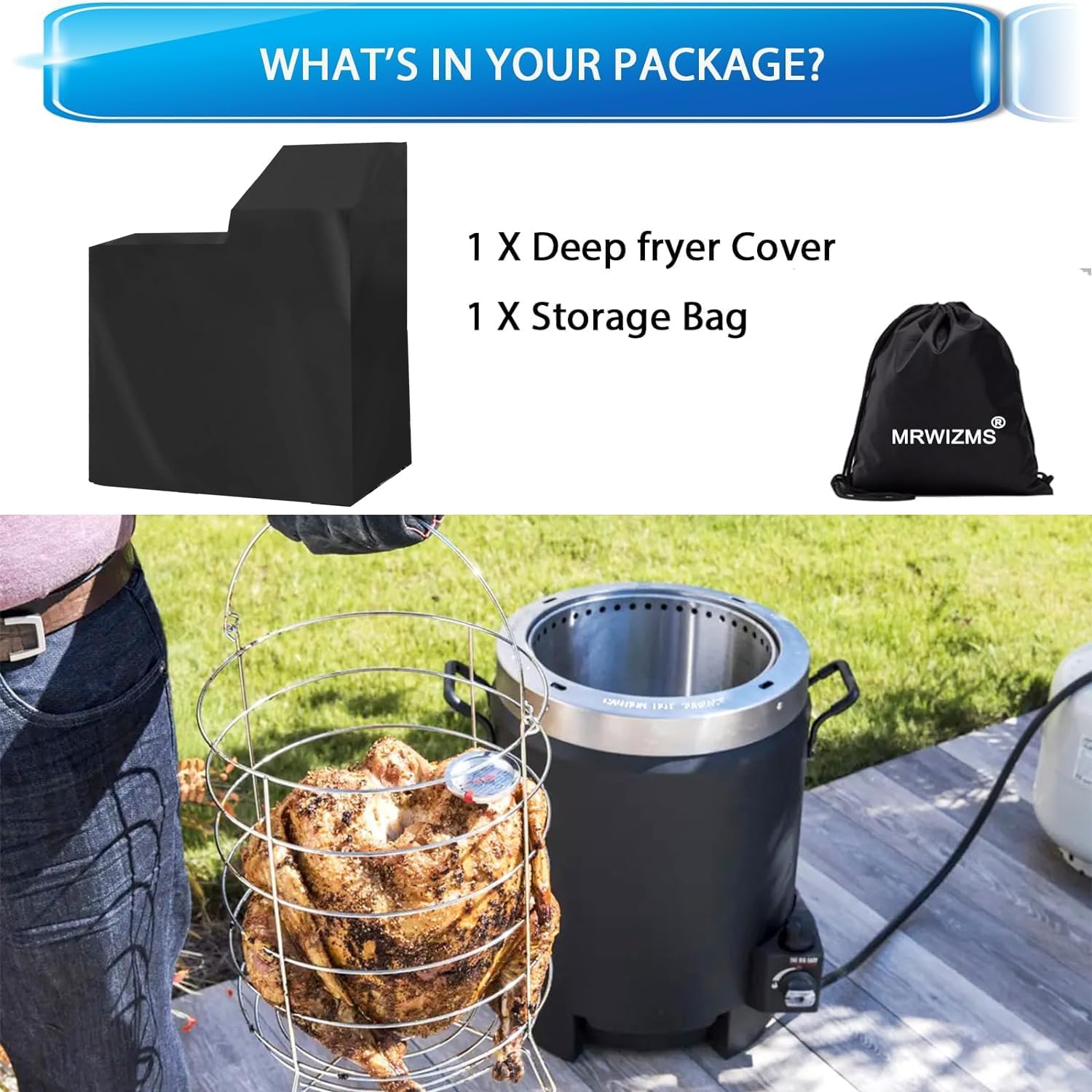 Black Deep Fryer Cover for 4 Gallon Deep Fryer O9575
