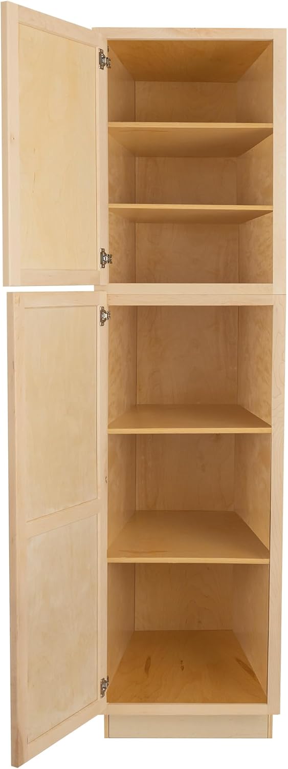 Raw Maple 24" D x 24" W x 84" H Plywood Base Kitchen Cabinet C72756