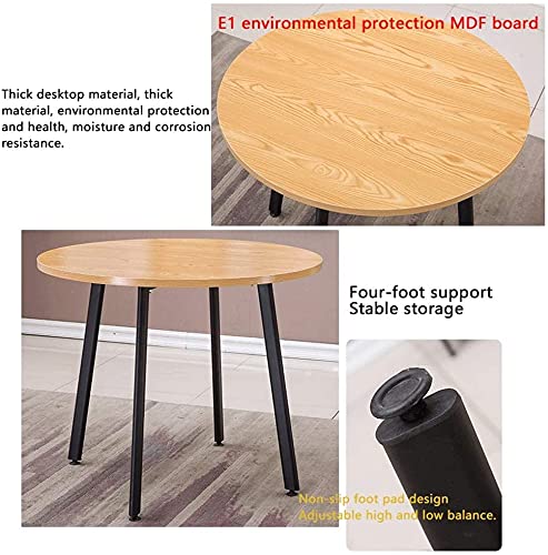 White 80cm Round Table with 4 PU Leather Chairs P235773