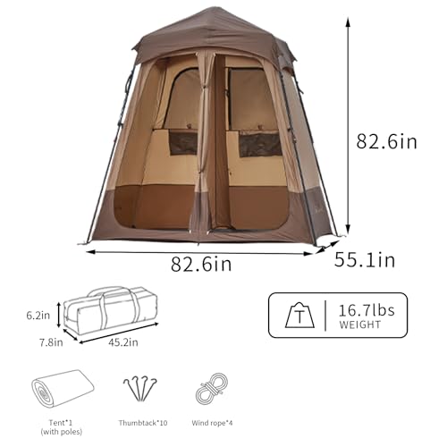 Oversized Portable Outdoor Shower Tent with Floor O453