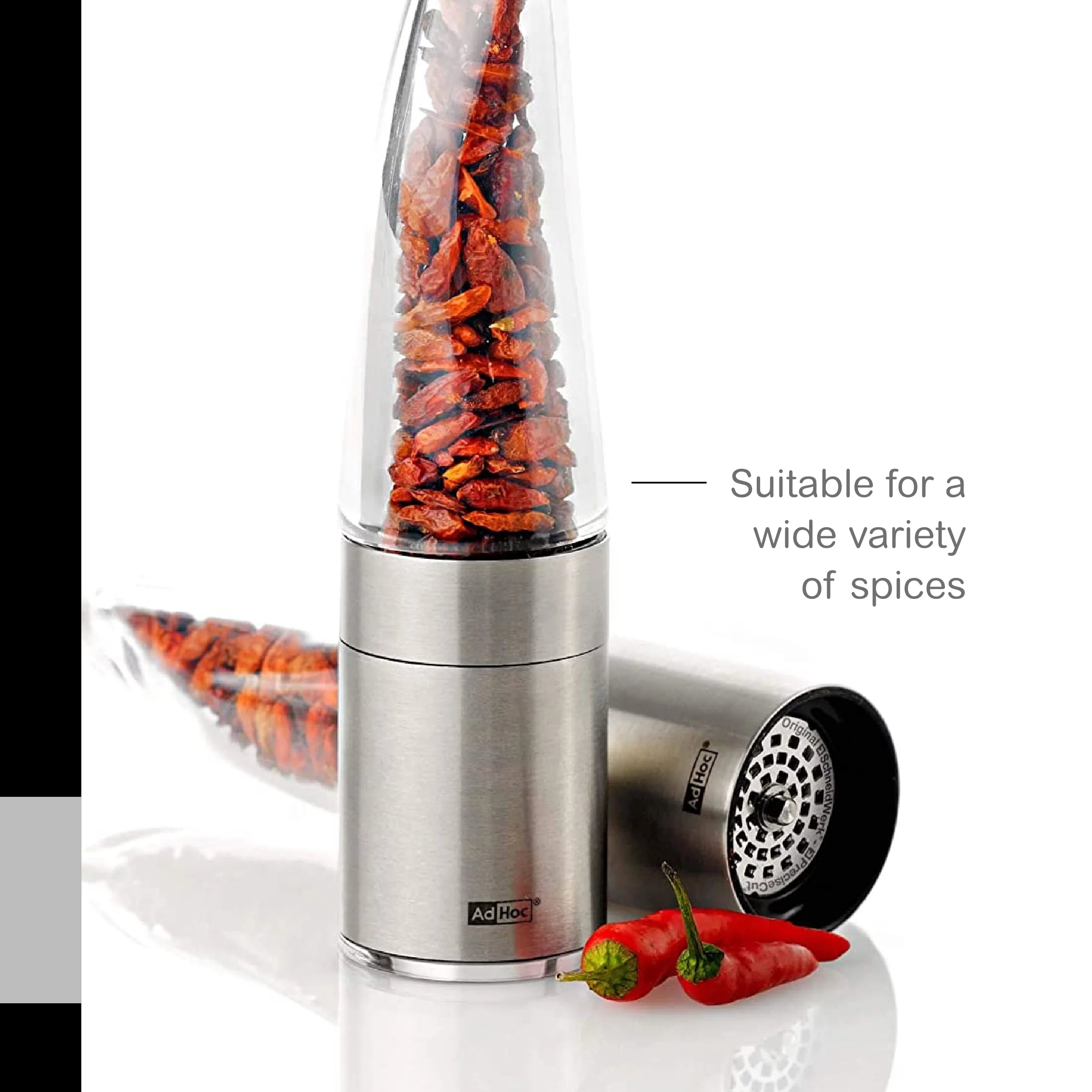 8" Stainless Steel Spice & Chili Pepper Mill D17011