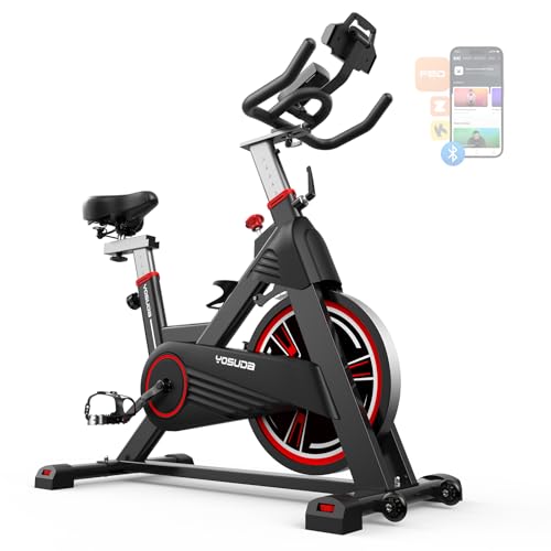 Magnetic Exercise Bike 350 lbs Weight Capacity Indoor Cycling Bike Stationary with Comfortable Seat Cushion Silent Belt Drive H75729