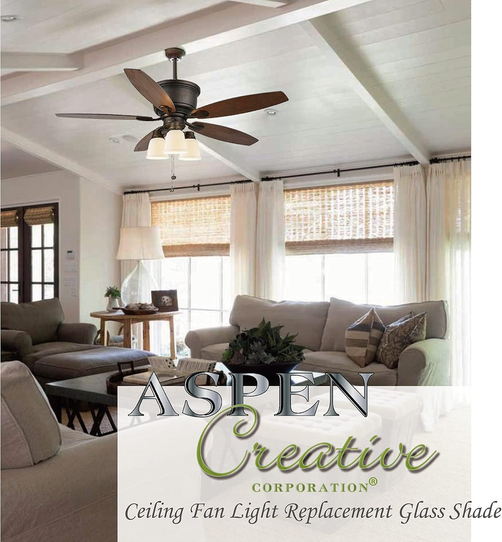 4 Pack Frosted Ceiling Fan Replacement Glass Shade, 4-3/4" Diameter x 4-3/4" Height F80602