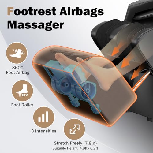 Massage Chair with Zero Gravity SL-Track Shiatsu V730660