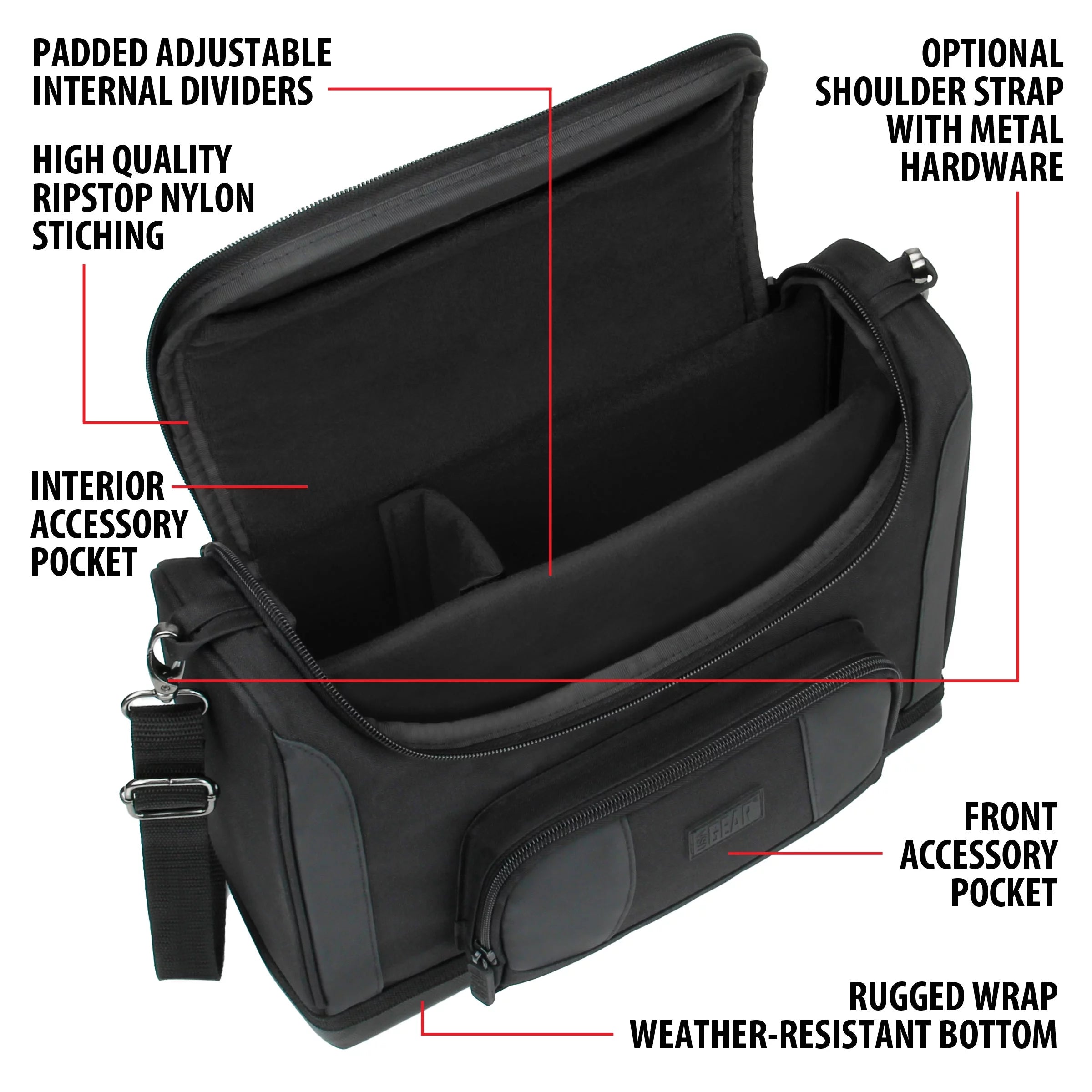 Compact Messenger Bag for 11 Inch iPad Pro and 10.9 Inch iPad Air (Black) V9423