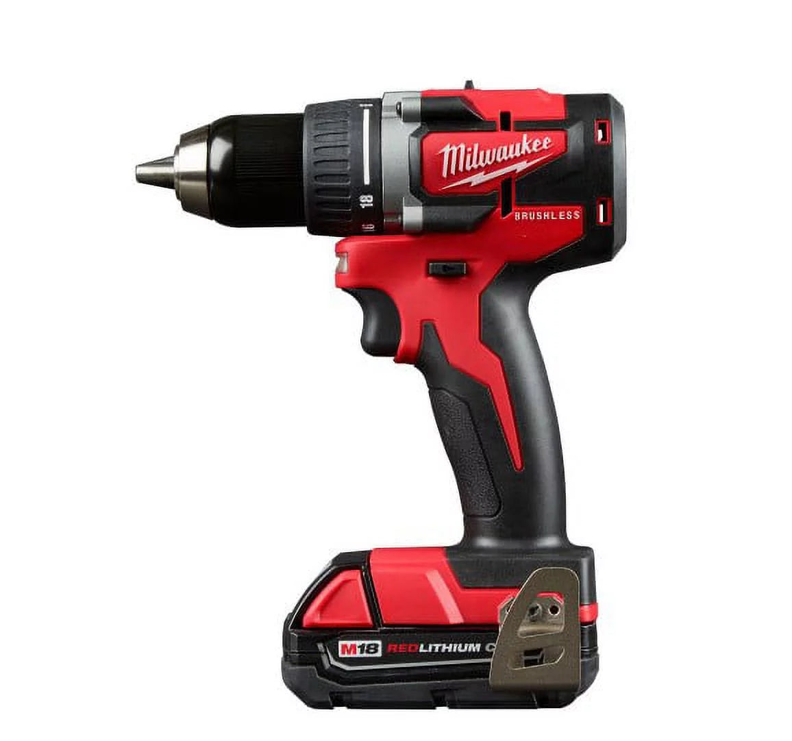 Compact Brushless Cordless Drill/Impact Combo Kit (2-Tool) with 2.0Ah Batteries, Charger & Bag D26631