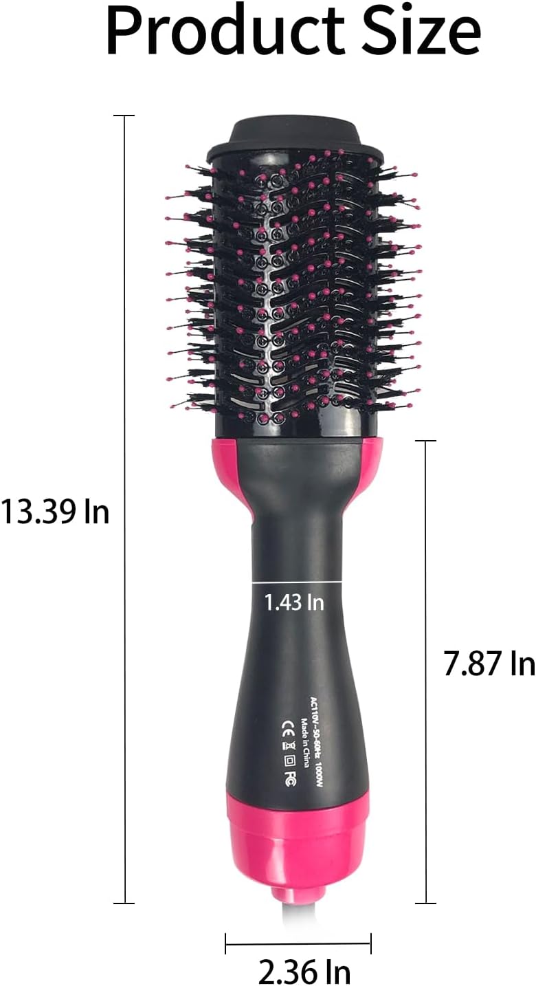 4 in 1 Hair Dryer Brush with Ceramic Titanium Barrel A9568