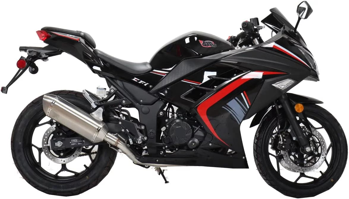 250cc Motorcycle, 6 Manual Transmission Electric Start 17" Wheels B927