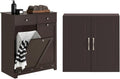 Laundry Hamper Cabinet with 2 Drawers and Wall Cabinet I733401
