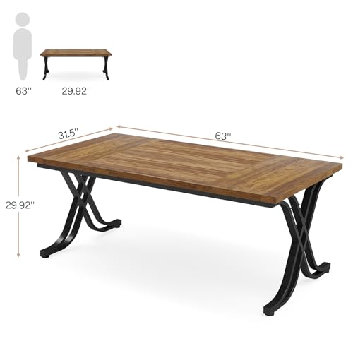 63 Inch Rectangle Wood Dining Table W32295