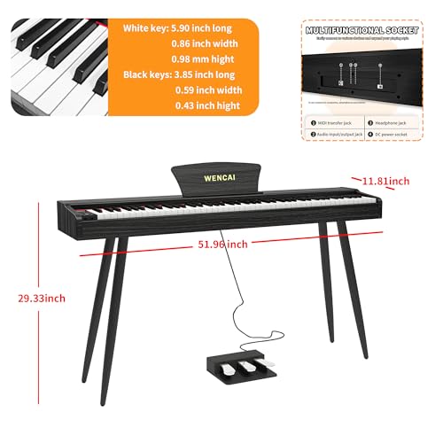 Black 88 Key Fully Weighted Hammer Action Digital Piano B483389