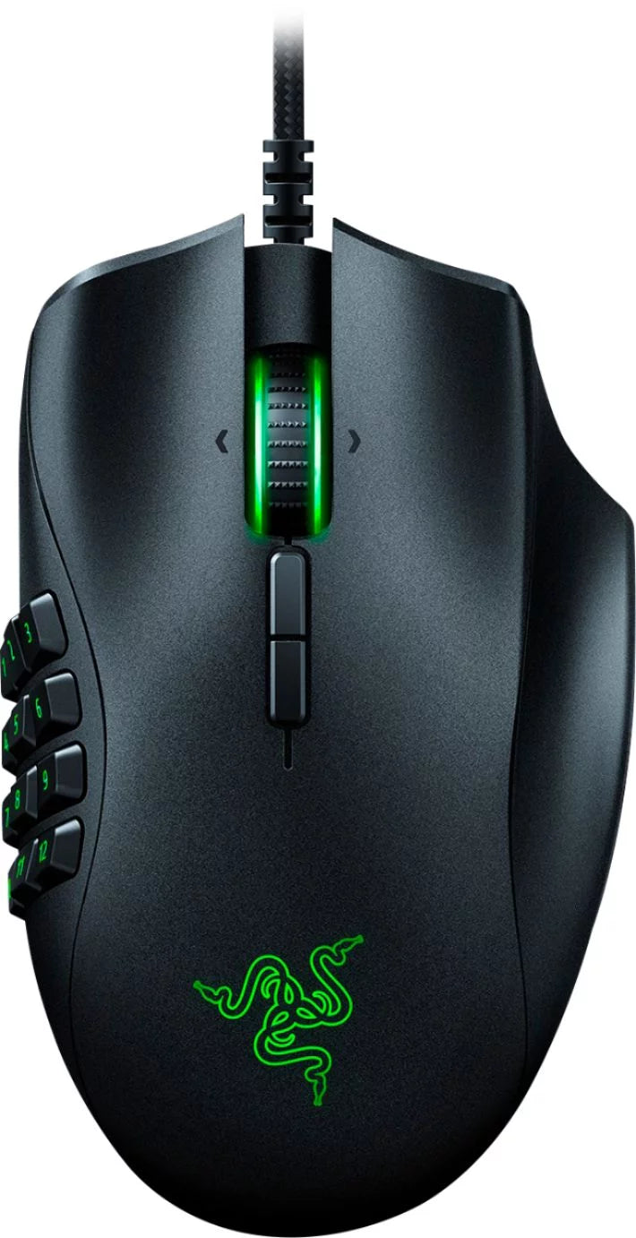 Black Wired Optical MMO Gaming Mouse with 12-Buttons N253511