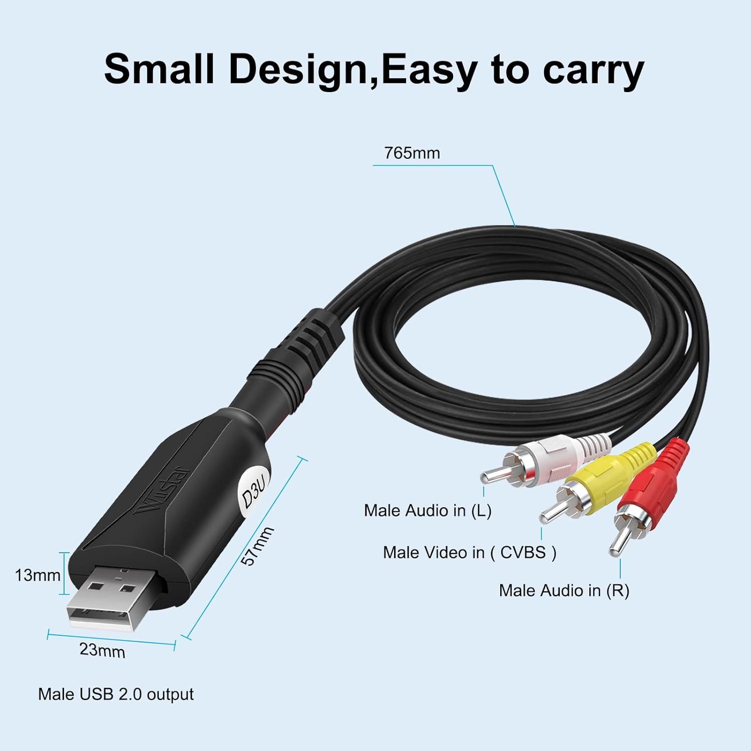 USB 2.0 AV RCA Video Audio Capture Card Adapter M984