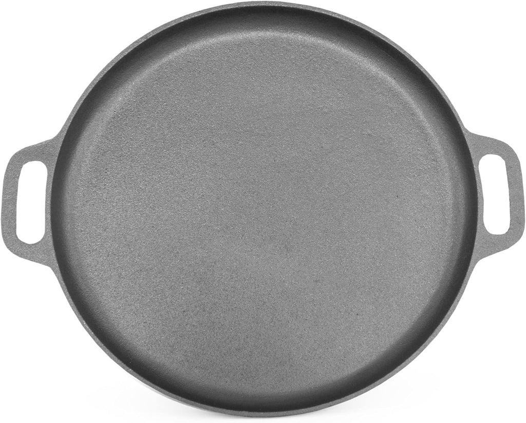 14" Pre-Seasoned Black Cast-Iron Griddle Pizza Pan B160