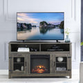 Grey Fireplace TV Stand with Electric Fireplace for TVs up to 65" Q83065