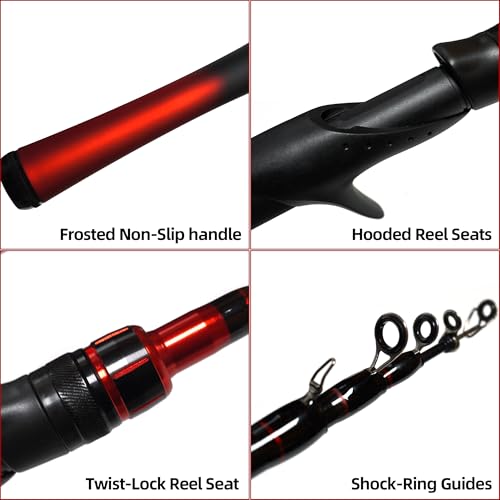 Fishing Rod and Reel Combo Baitcasting Baitcast Reel 5 Foot Fiberglass Telescopic Rod with Fishing Line E28999