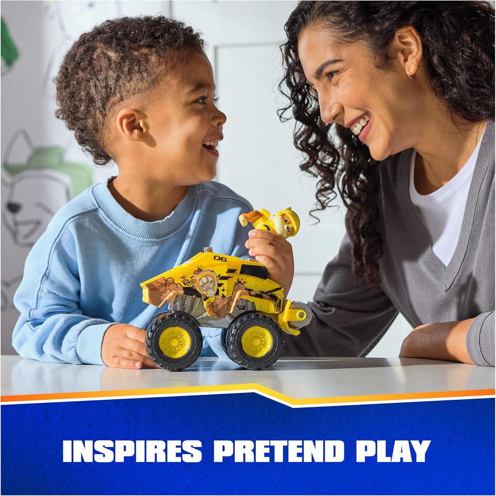 Paw Patrol Rubble’s Bulldozer Toy Truck with Vehicle Transformation and Collectible Action Figure J34095
