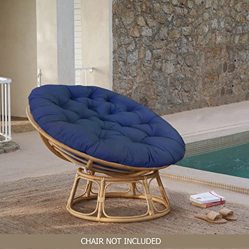 Black 100% Cotton Duck Fabric Papasan Chair Cushion A445
