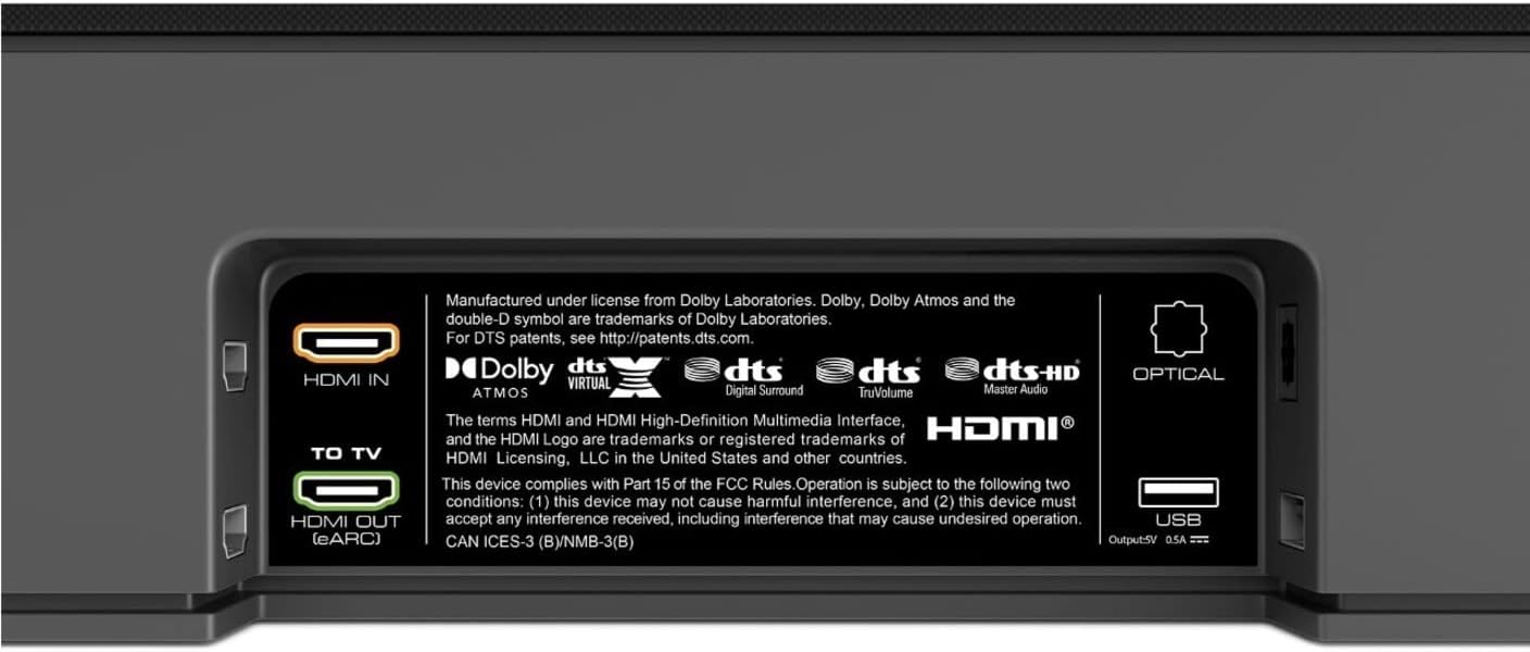 5.1.2 Home Theater 40" Soundbar Dolby Atmos and DTS:X J7824