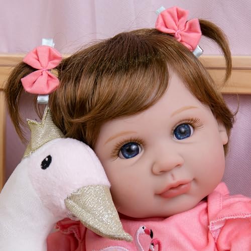 22 inch Lifelike Reborn Baby Doll with Feeding Toy Accessories Set U830195