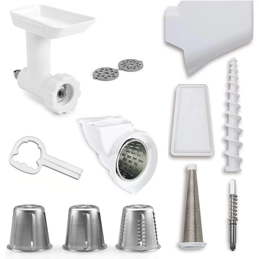 Stand Mixer Attachment Pack Food Grinder Fruit Vegetable Strainer Rotor Slicer Shredder Flex Edge Beater X4381
