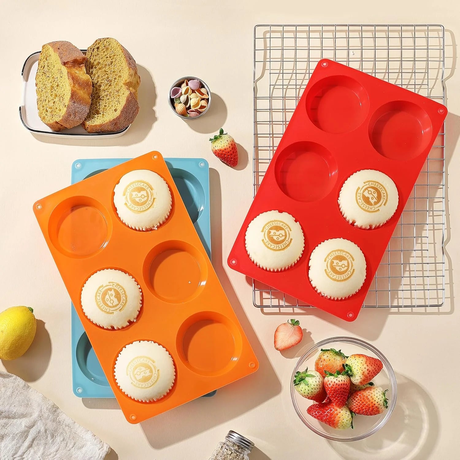 3" Round Silicone Egg Mold Pan J6633