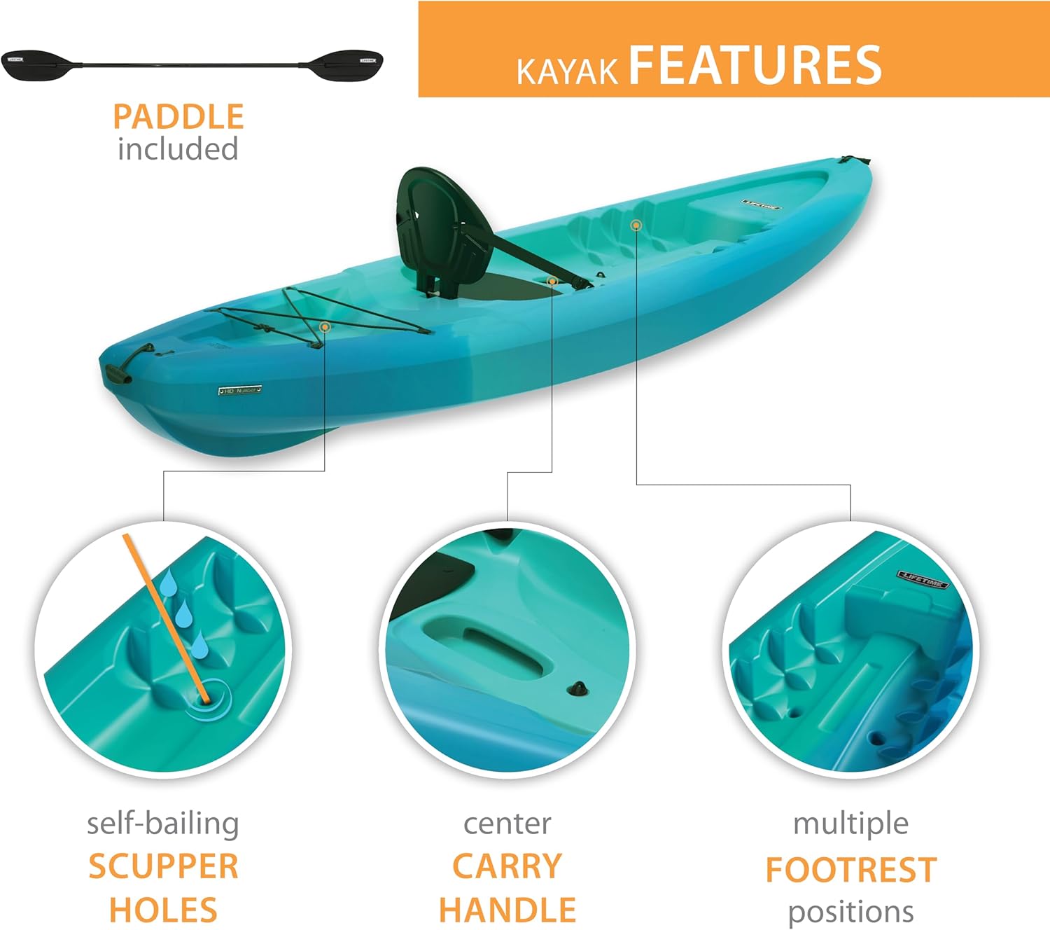 10' Sit-On-Top Kayak and Paddle B575765