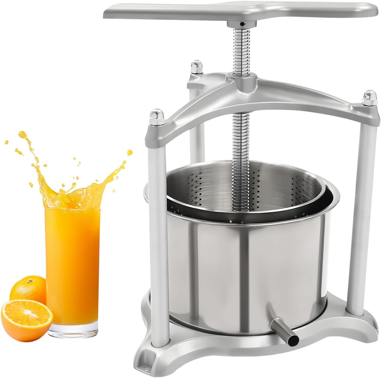Stainless Steel Fruit Press with Dual Barrels and Filter Bag Z199