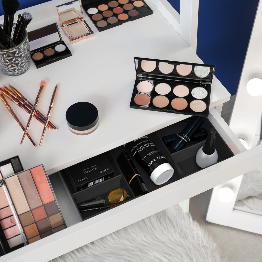 Black 9 Compartment Drawer Organizer Tray F688