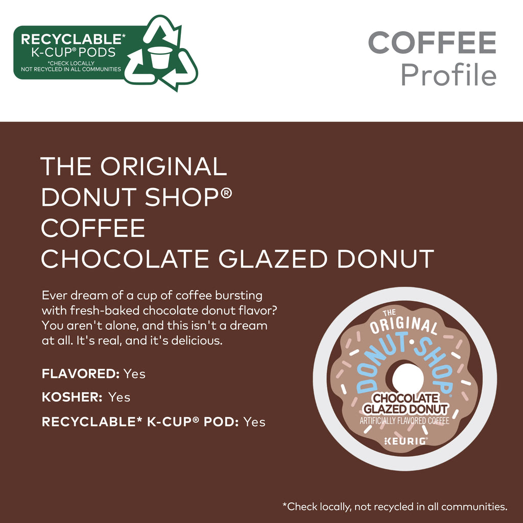 Chocolate Glazed Donut Medium Roast Coffee K-Cup Pods, 24 Count O4641