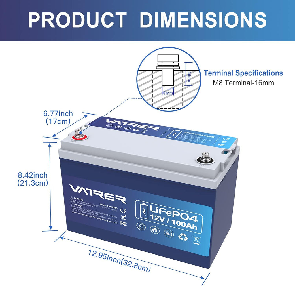 12V 200AH Lithium Iron LiFePO4 Deep Cycle Battery with 200A BMS A997869