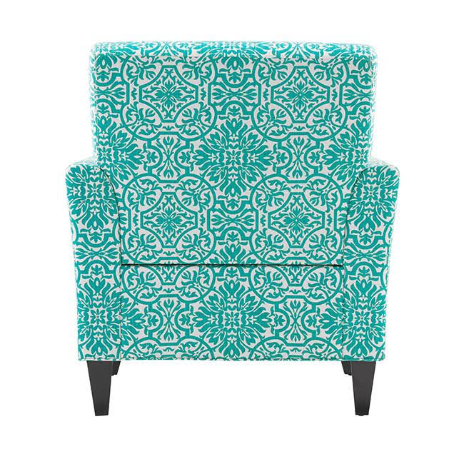 Button Tufted Arm Chair Gold Damask Y9245