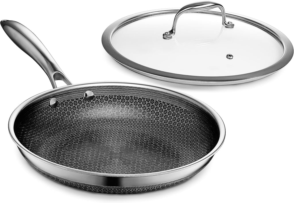 3 Piece Hybrid Stainless Steel Cookware Set with Lid, Non-Stick N435596