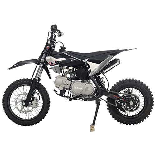 110cc Dirt Bike with Semi-Automatic Transmission, Kick Start, 14"/12" Tires (Black) E56944